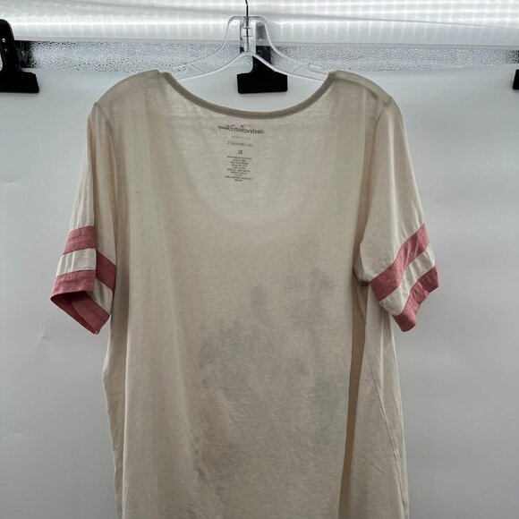 Destination Disney Women's Graphic Tee Cream/Multi Scoop Neck Size XL - Picture 6 of 8